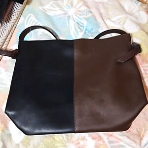 Black n Brown Hobo Leather Bag